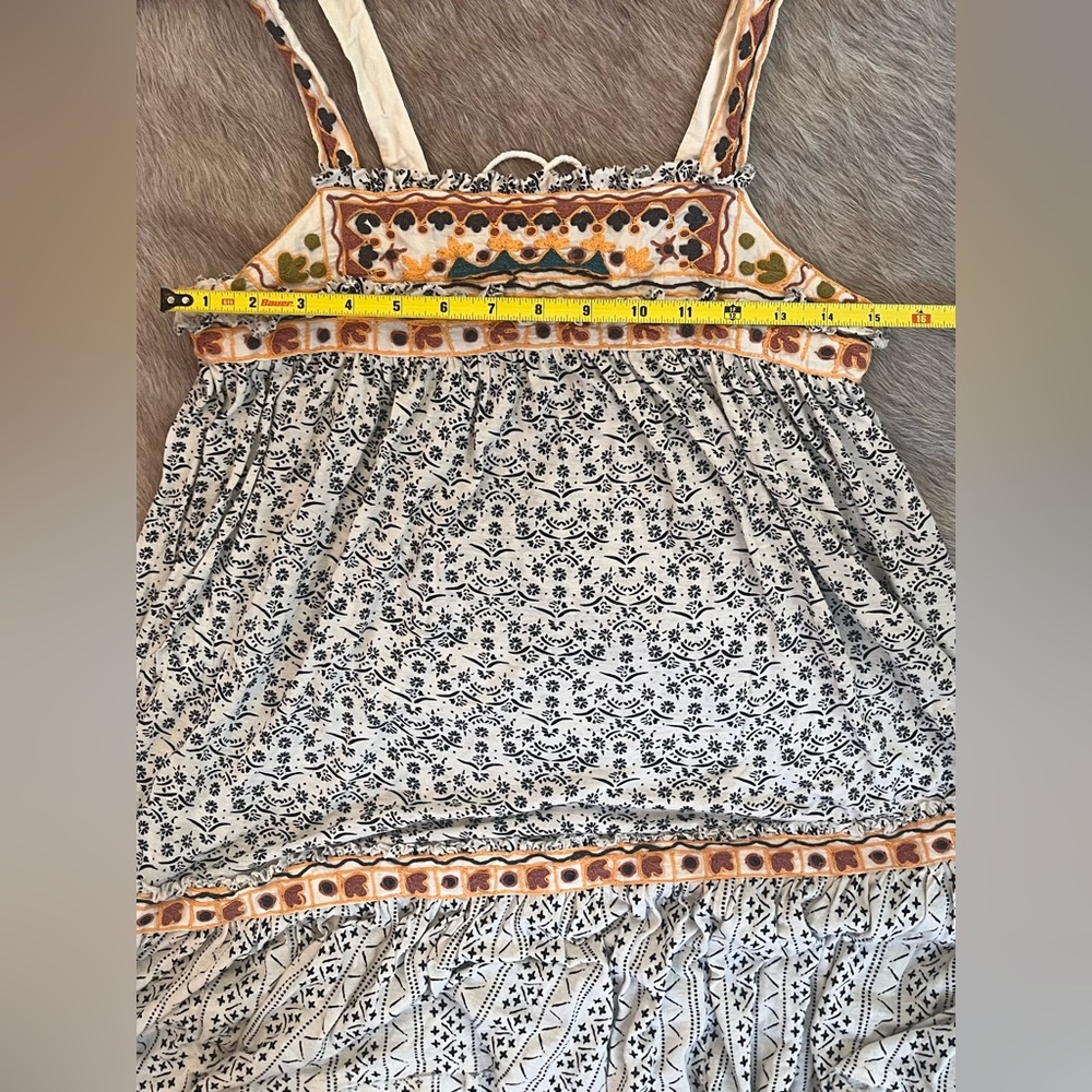 Free People Backless Dress - Cream and Orange - Picture 7 of 12